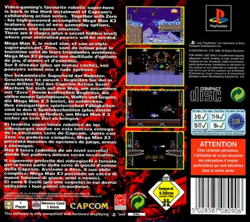 Mega Man X3 (EU) box cover back